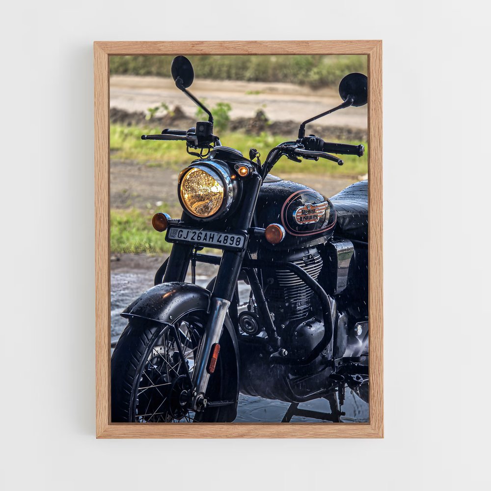 Poster Pluie de Chrome – affiche Royal Enfield (vue 4)